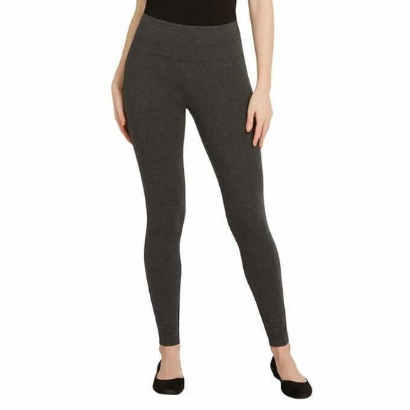NEW Max & Mia Women's M High Waist French Terry Leggings Cotton Modal Blend Gray - Picture 1 of 9